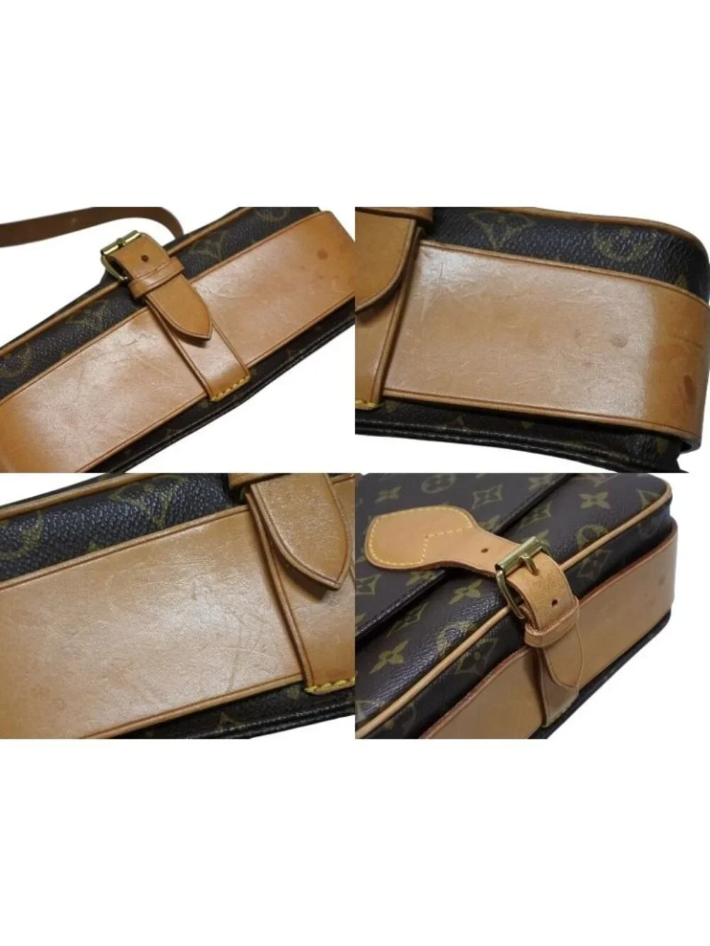 Louis Vuitton Cartouchiere MM Shoulder Bag Monogram Canvas Brown